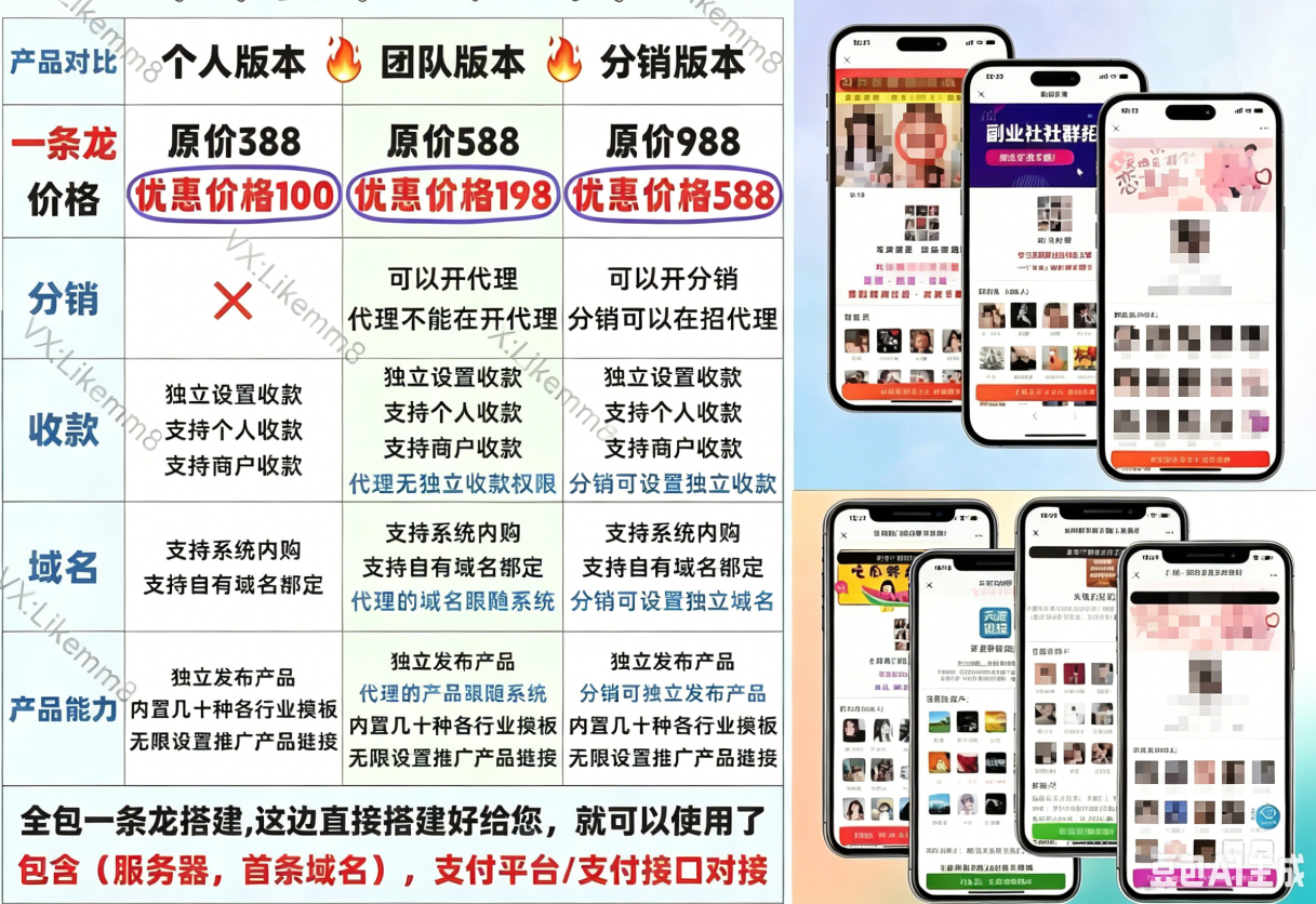 V4系统价格与模版展示